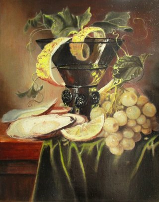 Still life with a glass and oysters by Jan Davidsz de Heem, Reproduction