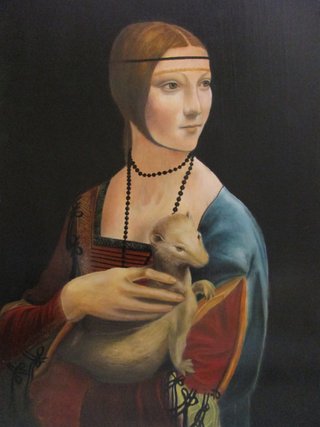 Lady with a hermine by Leonardo Da Vinci, Reproduction